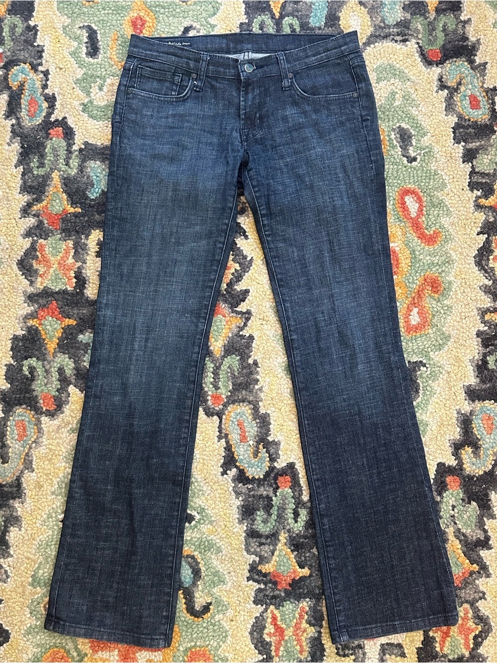 Women's Dark Blue Bootcut Jeans - Classic Denim